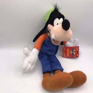 GOOFY Mickey For Kids Vintage 18" Plush Stuffed Animal Baseball Cap Disney NEW